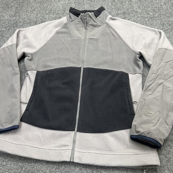 Mountain Hardwear Jacket Womens Medium Gray Full Zip Fleece Nylon Panels Outdoor - Picture 3 of 9